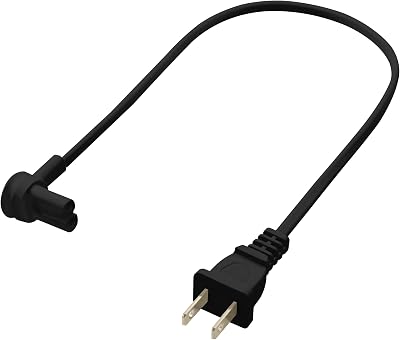 Vebner Extra Short Power Cord Compatible with Sonos Era 100 and Era 300 Speakers (Black - 19.5 Inches)