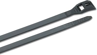 Ancor 199325 Cable Tie, Low Profile, 8", Black, 100pc