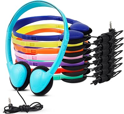 YFSFQS Classroom Kids Headphones Bulk 30 Pack for School Students Children Teen Boys Girls, Wholesale Adjustable Headphones for Classroom Earphones (Mix Color)