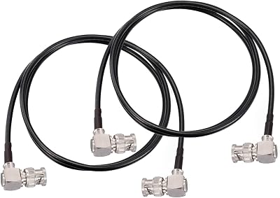 Superbat 3G/6G/12G SDI Cable 3ft 75 Ohm Thin BNC Video Cable Right Angle