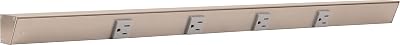 Task Lighting APT Angled Power Strip 30 inch, 4 Receptacles, Satin Nickel