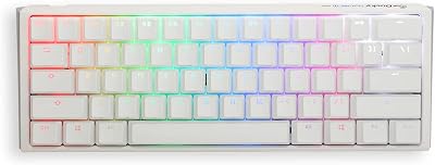 Ducky One 3 60% Mechanical Gaming Keyboard, Cherry Blue, RGB, White
