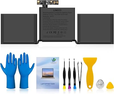 LINGCI A2171 Battery,A1708 A1713 Battery for MacBook Pro 13 Inch A2159 (2019) A2289 (2020) A2338 (2020) A1708 Late 2016 Mid 2017(Upgraded High Performance 11.41V 58.19Wh 5100mAh)