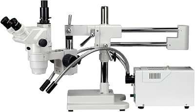 AmScope ZM-4TW3-FOD Professional Trinocular Stereo Zoom Microscope, EW10x