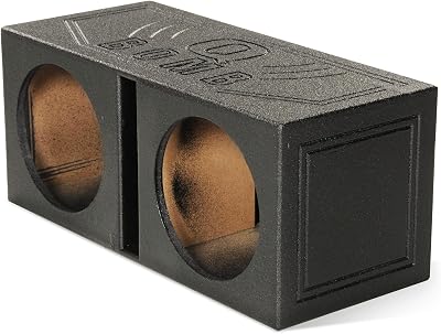 Q Power 12" Dual Subwoofer Box, High-Performance Vented Speaker Enclosure