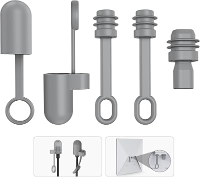 Cable Silicone Caps for Starlink Mini, Cable Plug Protective Caps and Power Port Plug Caps for Starlink Mini Dustproof Waterproof, Set of 5, Gray