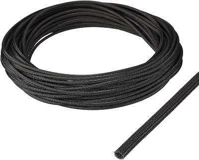 uxcell Insulation Cable Protector 2mm/0.08 Inch-15m/49 Feet Black