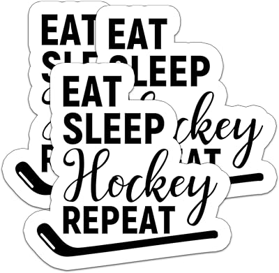 (3PCS) Hockey Mom Stickers – Waterproof Vinyl Decals for Water Bottles, Car, Laptop, Tumbler, Phone Case – Cute Hockey Mom Gift for Moms, Mamas & Grandmas – Size 3" x 1.4"