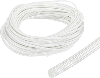 uxcell Insulation Cable Protector 3mm/0.12 Inch-30m/98 Feet White