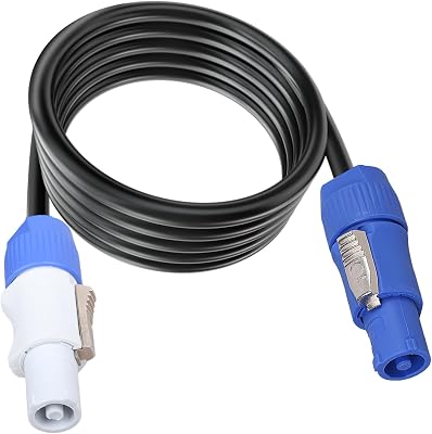 3 Pin PowerCon Power Cable AC PowerCon Input to Output 12AWG Power Extension Cable Fits for Stage Light,LED Screen Beam Moving Head Light, Audio Video Equipment and More (3.05M/10FT)
