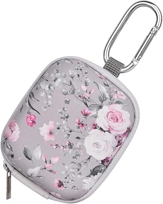 Earbud Case, AIRSPO Airpods Pro 2nd Generation Earphone Organizer Carrying Case Small Storage Bag Hard EVA Shockproof Cover with Carabiner Clip (Dinosaur)