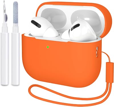ATUAT for AirPods Pro 2 Case Cover with Lanyard(2022), Bright Orange