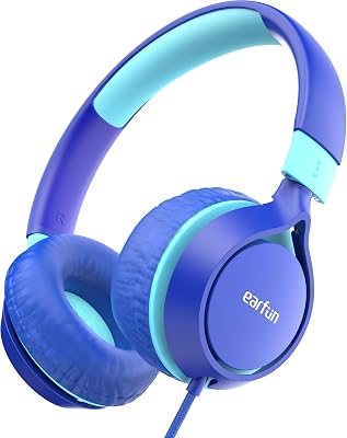 EarFun S1 Kids Headphones, Foldable Wired Headphones for Kids, Lightweight