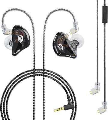 BASN Bsinger Pro in Ear Monitor Headphones,Dual Drivers 2-Pin IEM Earphones