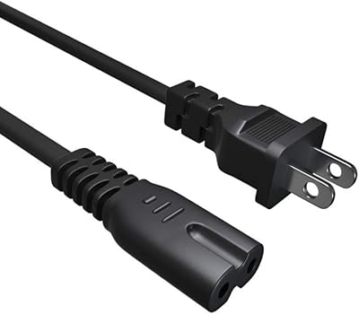 AC Power Cord for HP Envy 5055 4520 4500 4501 5660 5530 5535 5540 5640 7640 7645 100 110 120 Envy Photo 6255 7155 7855 Officejet Pro 6830 8600 9015, Replacement Printer Cable 2 Prong[UL Listed]