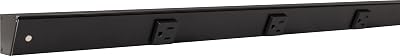 Task Lighting APT Series Tamper Resistant Under-Cabinet Angled Power Strip Track with Slim Single Outlets | 60" | Black