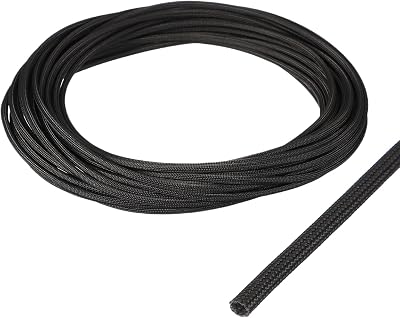 uxcell Insulation Cable Protector 2mm/0.08 Inch-10m/33 Feet Black