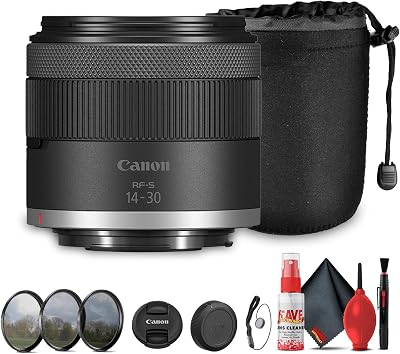 Canon RF-S 14-30mm Power Zoom Lens for APS-C Vlogging (6916C002) Bundle