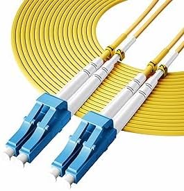 Yonwide Single Mode Fiber Lc to Lc 3 Pack, 5m (16.4 ft) OS2 Duplex SMF Jumper Cord, Yellow