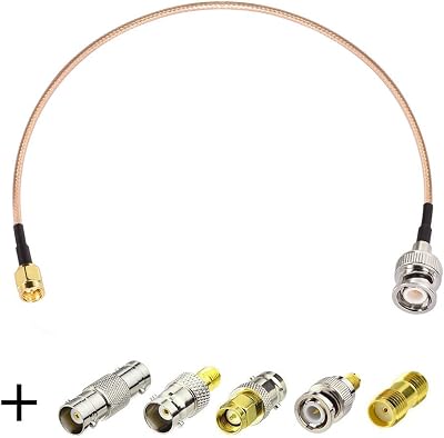 Superbat SMA Male to BNC Male Cable 20inches + 5pcs SMA to BNC Adapter