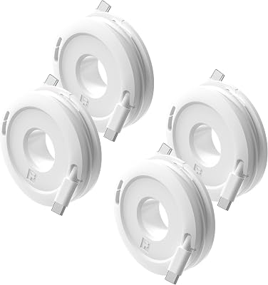 Side Winder Mini and Max Headphone, Earbud and Charging Cable Winder and Organizer Perfect for Wrapping Earbuds and Cords for Travel and Organization 4-Pack (White, Max)