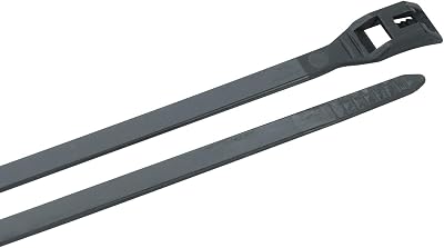 Ancor 199324 Cable Tie, Low Profile, 8", Black, 20pc