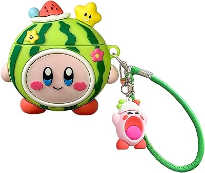 Yatchen Watermelon Case Compatible with AirPods Pro 3rd Generation,Cute 3D Cartoon Kawaii Soft Silicone Protector with Keychain Girls Women Shockproof Charging Cover for AirPods Pro 3
