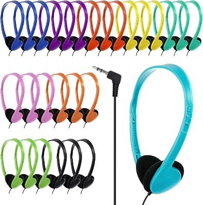 YFSFQS Classroom Kids Headphones Bulk 30 Pack for School Students Children