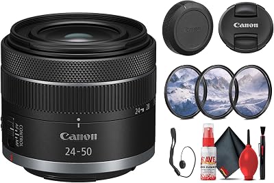 Canon RF 24-50mm f/4.5-6.3 is STM Lens Optical with Cleaning Kit Bundle