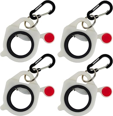 CANAANIN Zip Tie Holder Cable Tie Holder Heavy-Duty Colored Upgraded Carabiner Clip for Tool Belt Organized Strong Efficient for Electrician Tool Storage Reusable Portable(White, 4 Piece)