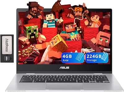 ASUS 2022 Chromebook Flip 2-in-1 360° 11.6" HD Laptop, Intel Celeron N4000 Processor, 4GB RAM, 32GB eMMC Flash Memory, Intel HD Graphics 600, HD Webcam, Chrome OS, Black, 32GB SnowBell USB Card