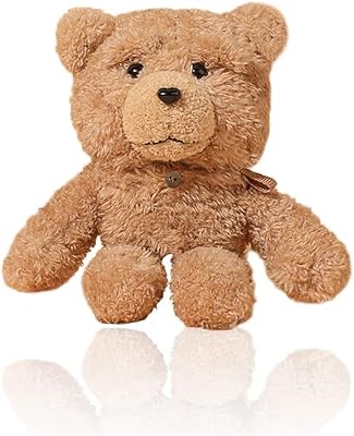 Yatchen Plush Case Compatible with AirPods 4, Creative Cute 3D Cartoon Fur Teddy Bear Design Funny for AirPods 4rd Generation Cover Case with Keychain Protective Case for AirPods 4 Bear Khaki