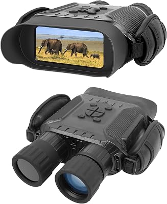 Bestguarder NV-900 4.5X40mm Digital Night Vision Binocular with Time Lapse Function Takes HD Image & 720p Video with 4” LCD Widescreen from 400m/1300ft in The Dark W/ 32G Memory Card