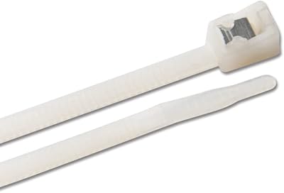 Ancor 199339 Cable Tie, Self-Cutting, 6", Natural, 50pc
