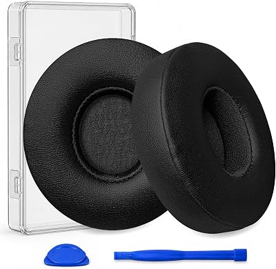 Replacement Ear Pads for Beats Solo 2 & Solo 3 Wired & Wireless Headphones, Ear Cushions, Ear Cups Cover Repair Parts (Black)