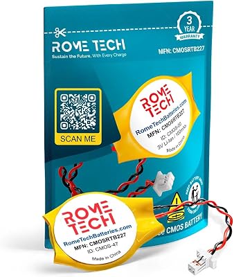 Rome Tech CR2025 CMOS Battery for Dell Inspiron 15 (7559), 5000, 5368, 5378