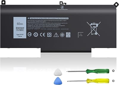 Ymawetia 60Wh F3YGT Laptop Battery Compatible with Dell Latitude 12 7000 7280 7290 13 7380 7390 P29S002 14 7480 7490 P73G002 E7480 E7280 E7290 DM3WC DM6WC 2X39G