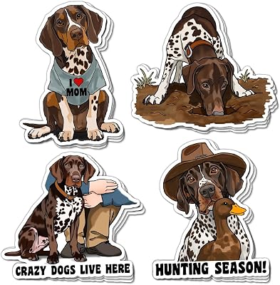 (12pcs-3in) German Shorthaired Pointer Sticker Stickers GSP Dog Lover Gifts