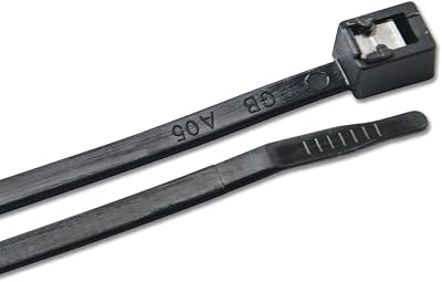 Ancor 199336 Cable Tie, Self-Cutting, 4", Black, 50pc