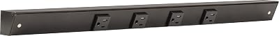 Task Lighting APT Angled Power Strip 24 inch, 4 Receptacles, Black