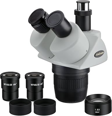 AmScope SW13TY Trinocular Stereo Microscope Head, WH10x Eyepieces
