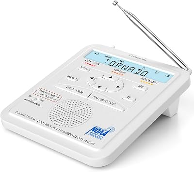 DreamSky Weather Radio NOAA Alert with Battery Backup & FM Radio for Home