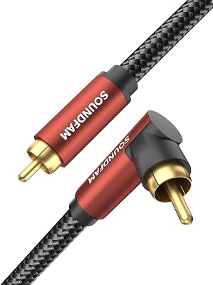 SOUNDFAM High Quality Subwoofer Cable RCA RCA Coaxial Cable for Digital Audio & LFE Red 1M