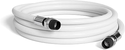 THE CIMPLE CO - RG6 Coaxial Cable 1 FT Outdoor - Indoor/Outdoor Dual Shielded Coax Cable for Satellite TV Antennas, Internet, CATV - Watertight Coax with Rubber Boots 1 Foot (0.3 Meter), White