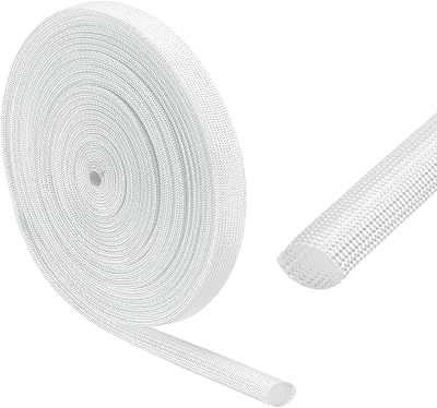 uxcell Insulation Cable Protector 9mm/0.35 Inch-5m/16 Feet White