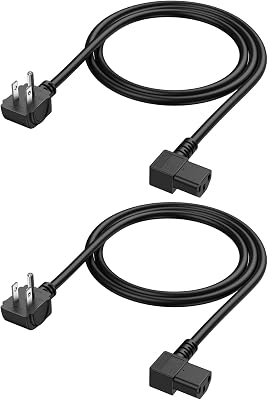 CableCreation 3FT 18AWG Universal Power Cord 2Pack NEMA 5-15P to IEC320 C13