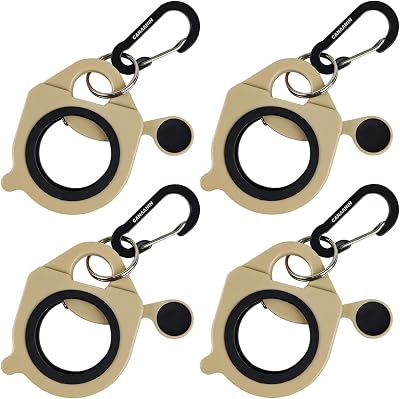 CANAANIN Zip Tie Holder Cable Tie Holder Heavy-Duty Colored Upgraded Carabiner Clip for Tool Belt Organized Strong Efficient for Electrician Tool Storage Reusable Portable (Khaki, 4 Piece)
