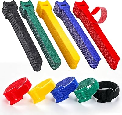 100PCS 6"Reusable Cable Ties for Cable Management