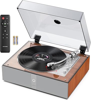 1 BY ONE Fully Automatic Record Player, All-in-One Vinyl Turntable