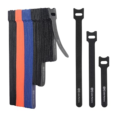 Cable Matters 100-Pack Hook-and-Loop Reusable Cable Ties, 4/6/8 Inches